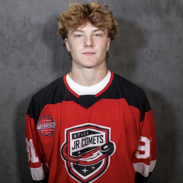Coach Jack, Mindset Hockey development coach, in a Utica Jr. Comets USPHL jersey